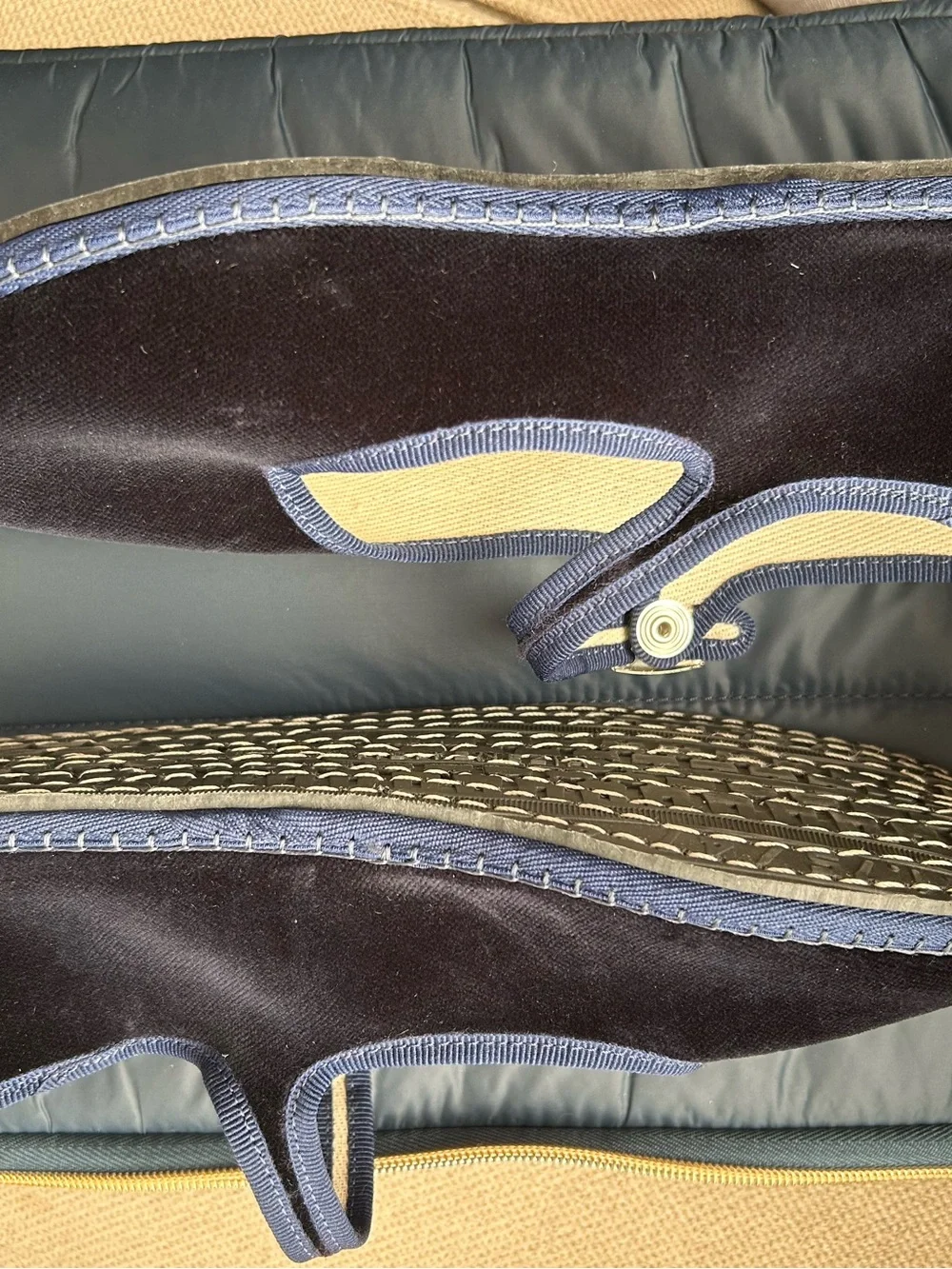 Delfina velvet Mary Janes from Vibi Venezia in Navy Blue